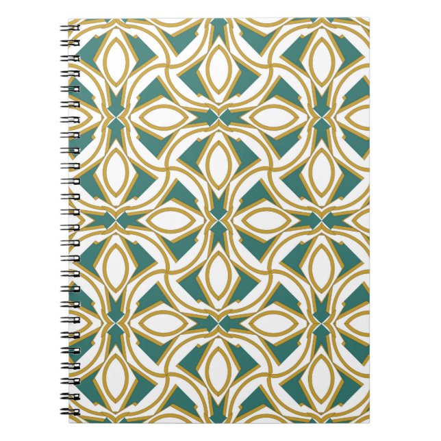  rich ornament. Sloping seamless colorful ornament Notebook (Front)