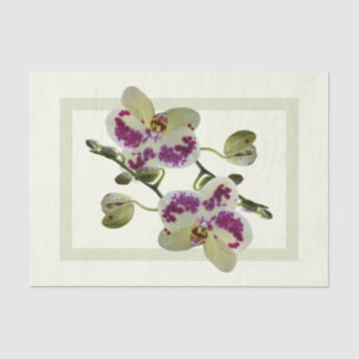 Rich Pale Yellow Orchids Paper Tissue Gifts