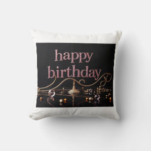 Rich Pink Blush luxurious elegant extravagant  Cushion