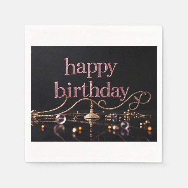 Rich Pink Blush luxurious elegant extravagant  Napkin (Front)