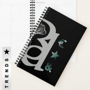 RICH Planner Trend Abstract Art Black White Green