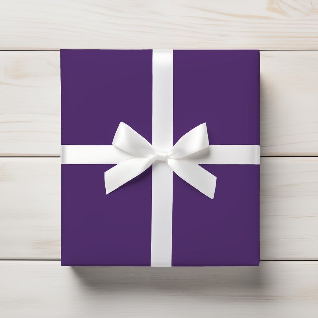 Rich Plum Purple Dark Solid Colour Wrapping Paper (Creator Uploaded)