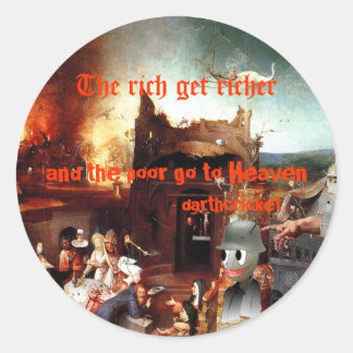 Rich & Poor Classic Round Sticker