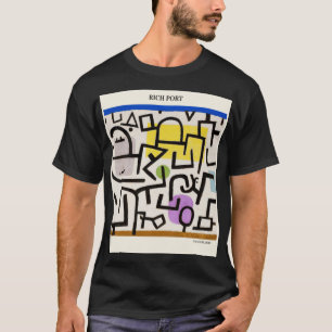 Rich Port by PAUL KLEE,Abstract vintage modern art T-Shirt
