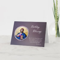 Rich Purple Background with Christ Icon Birthday  