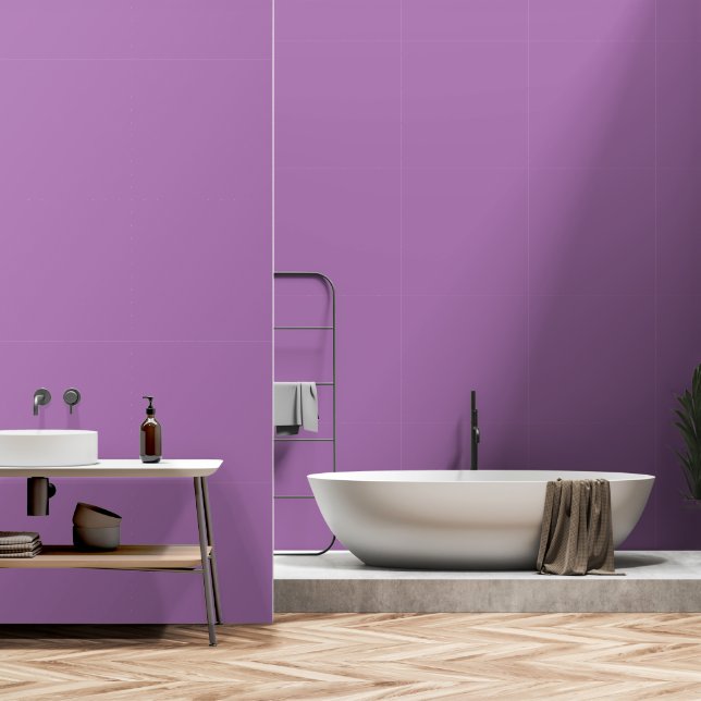 Rich Purple Lavender Simple Elegant Wallpaper (Bathroom)