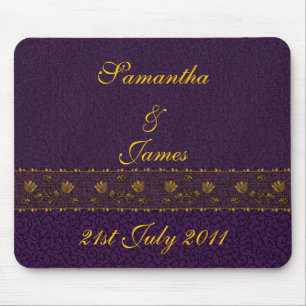 Rich Purple Wedding Mouse Mat