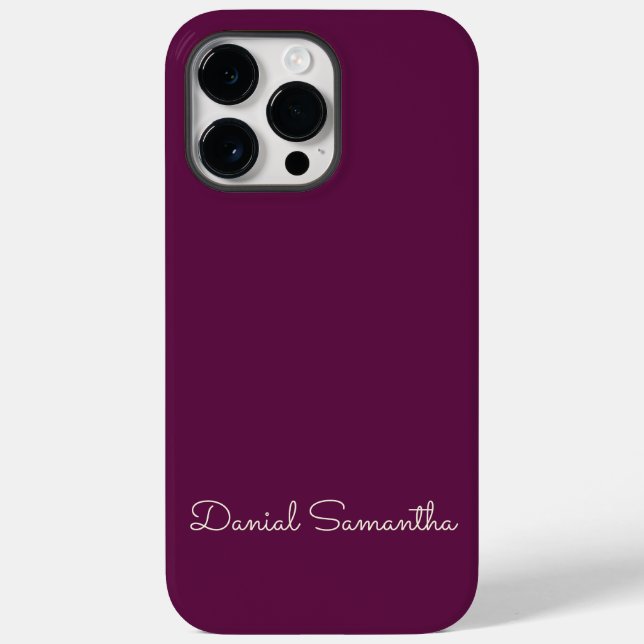 Rich Purpule Custom Name Personalised  Case-Mate iPhone Case (Back)