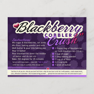 Rich Recipes BLACKBERRY COBBLER CRUSH Postcard