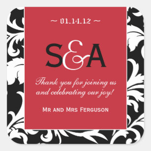 Rich Red Candle - Favour Stickers