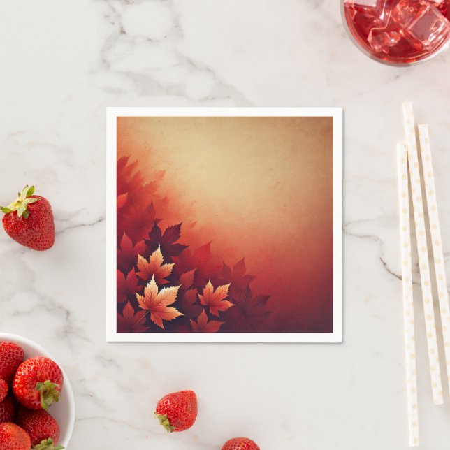 Rich Russet Maple Fall Gradient Découpage Napkins (Insitu)