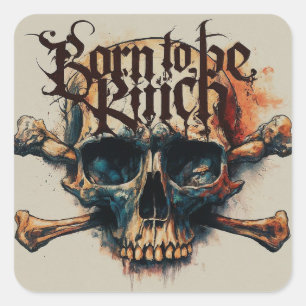 Rich tattoo  square sticker