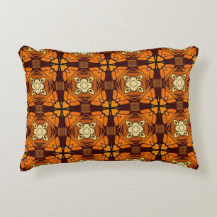 Rich Terracotta burnt orange brown pattern Decorative Cushion