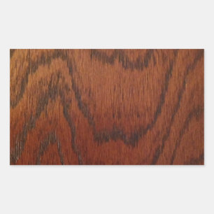 Rich Wood Design Rectangular Sticker