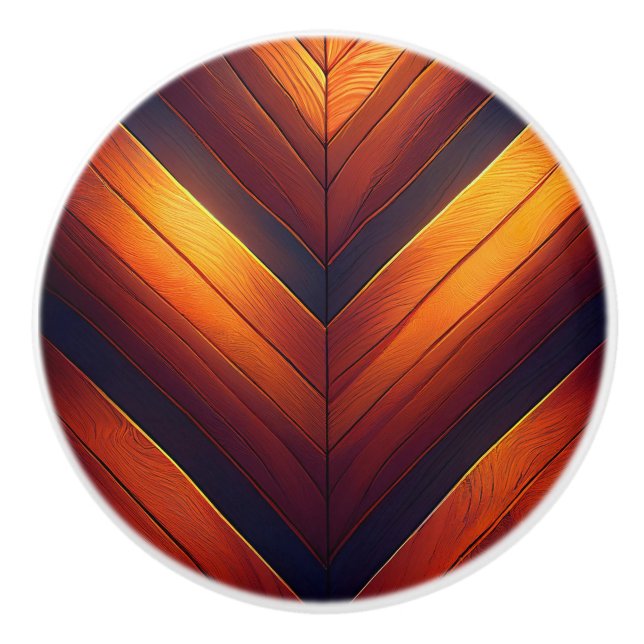 Rich Wood Style  Ceramic Knob (Front)