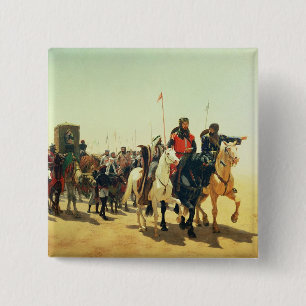 Richard Coeur de Lion on his way to Jerusalem 15 Cm Square Badge