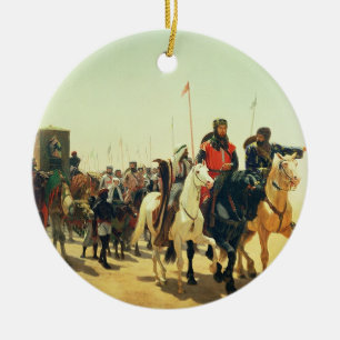 Richard Coeur de Lion on his way to Jerusalem Ceramic Tree Decoration