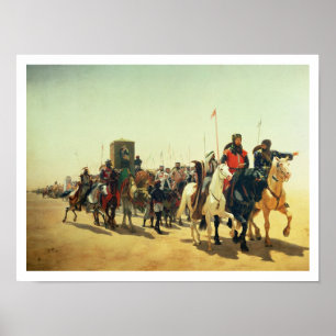 Richard Coeur de Lion on his way to Jerusalem Poster
