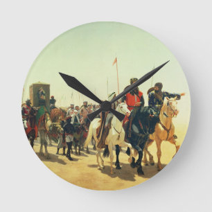 Richard Coeur de Lion on his way to Jerusalem Round Clock