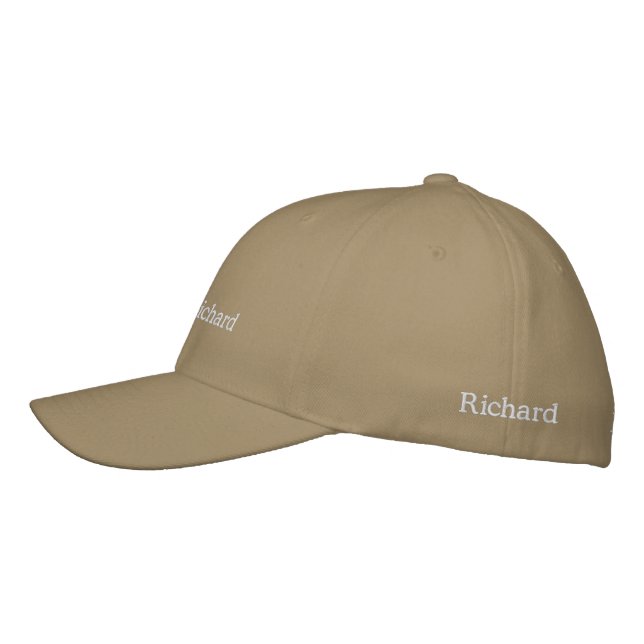 Richard Embroidered Mans Name,  Embroidered Hat (Left)