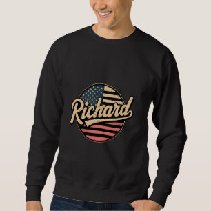 RICHARD First Name USA Flag Patriot Personalised Sweatshirt