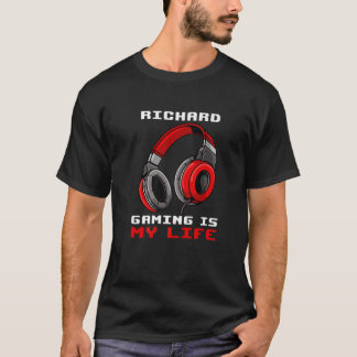 Richard - Gaming Is My Life - Personalised T-Shirt