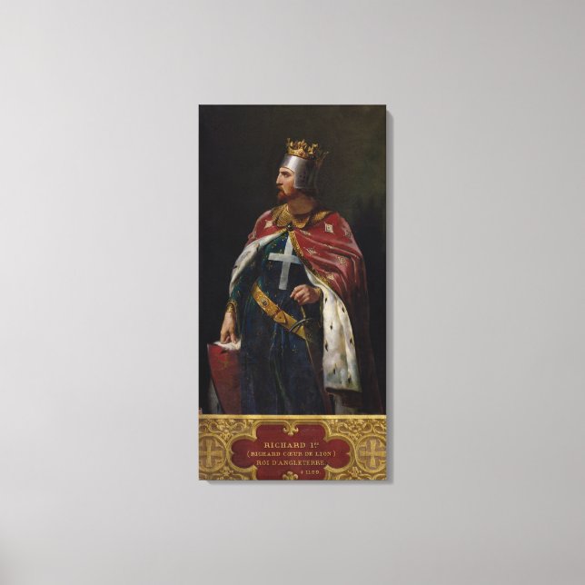 Richard I the Lionheart  King of England, 1841 Canvas Print (Front)
