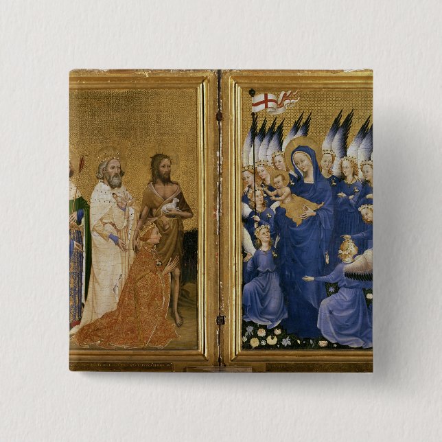 Richard II Presented to the Virgin and Child 15 Cm Square Badge (Front)