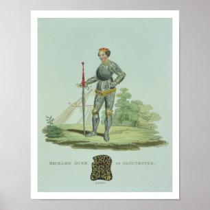 Richard III (1452-85) 1470, engraved by W. Maddock Poster