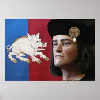 On this day in 1485 Richard Plantaganet, Duke of Gloucester and by the Grace of God, King of England, died at the battle of Bosworth.    Richard_iii_and_his_white_boar_emblem_poster-rb287ae4a71f143cdb013afbc612f5325_wvs_8byvr_324