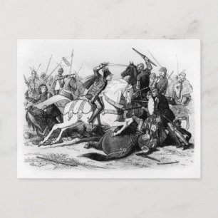 Richard III at the Battle of Bosworth in 1485 Postcard