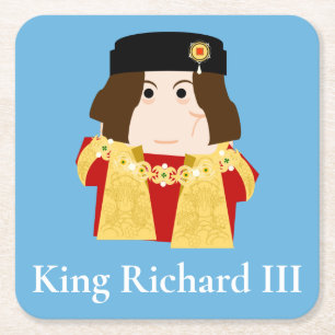 Richard III, House of York King of England Square Paper Coaster