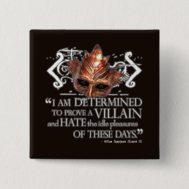 Richard III Quote 15 Cm Square Badge (Front)