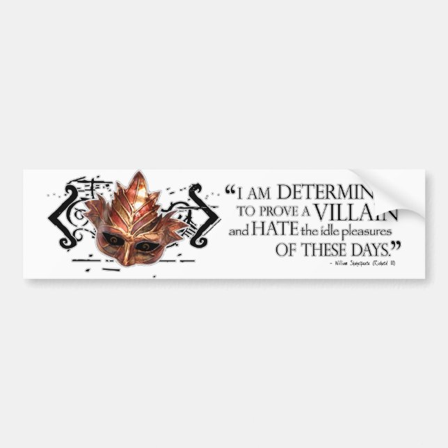 Richard III Quote Bumper Sticker (Front)