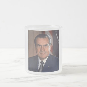 Richard M. Nixon 37 Frosted Glass Coffee Mug