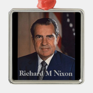 Richard M. Nixon 37th President Metal Tree Decoration