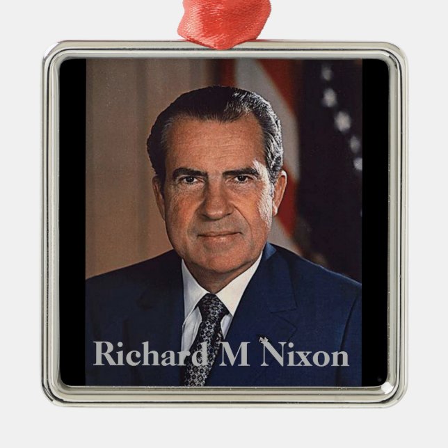 Richard M. Nixon 37th President Metal Tree Decoration (Front)