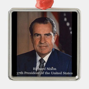 Richard M. Nixon 37th President Metal Tree Decoration
