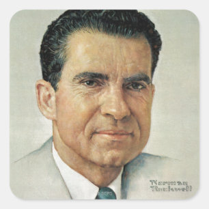 Richard Milhouse Nixon Square Sticker