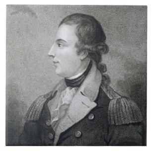Richard Montgomery (1736-75) engraved by E. Macken Tile