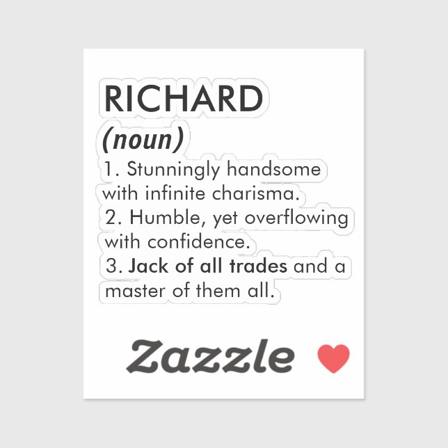 Richard name, Editable name, Custom name (Sheet)