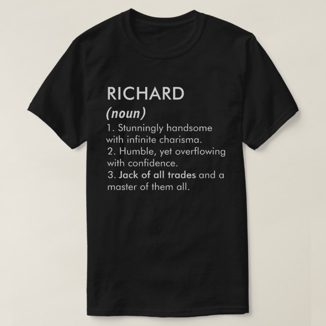 Richard name, Editable name, Custom name T-Shirt (Design Front)