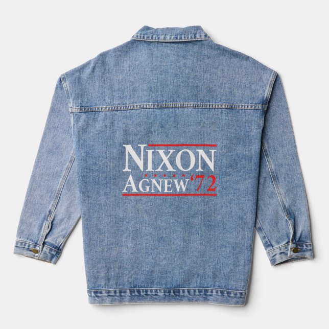 Richard Nixon Agnew Nixon 1972 Election Campaign   Denim Jacket (Back)