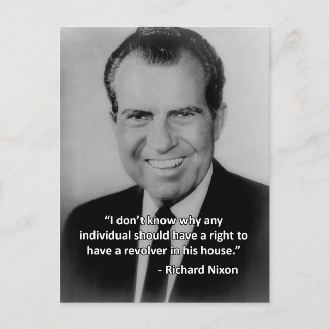 Richard Nixon Anti-Gun Postcard (Front)