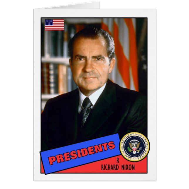 Richard Nixon Baseball Card (Front)