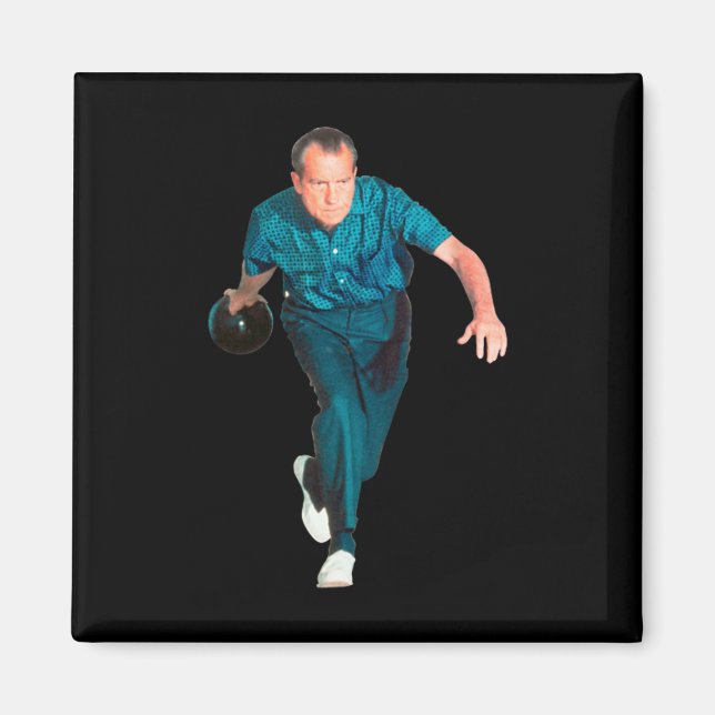 Richard Nixon Bowling  Magnet (Front)