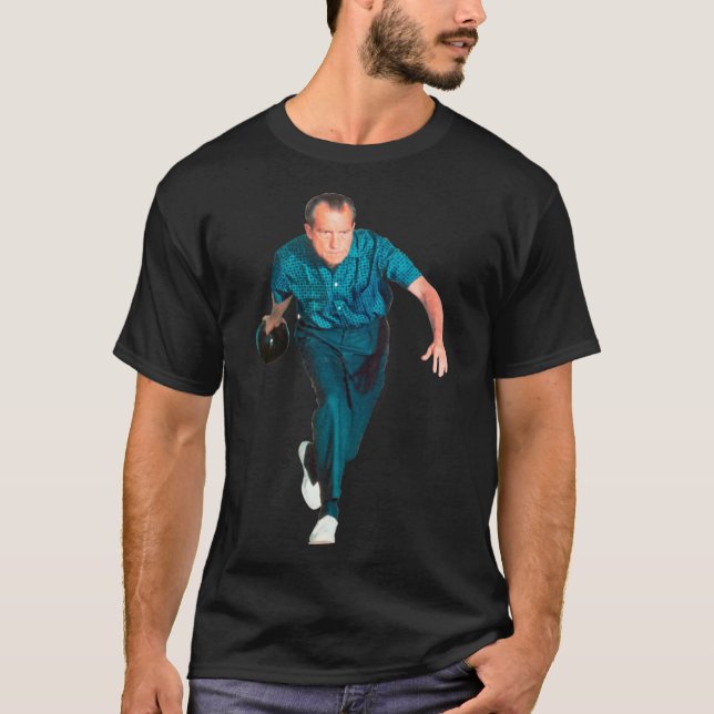 Richard Nixon Bowling  T-Shirt (Front)