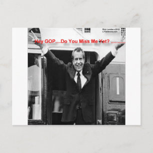 Richard Nixon "Miss Me Yet?" Funny Gifts & Tees Postcard