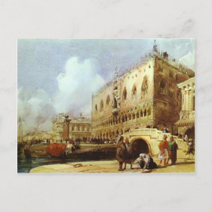 Richard Parkes Bonington-The Doge's Palace, Venice Postcard