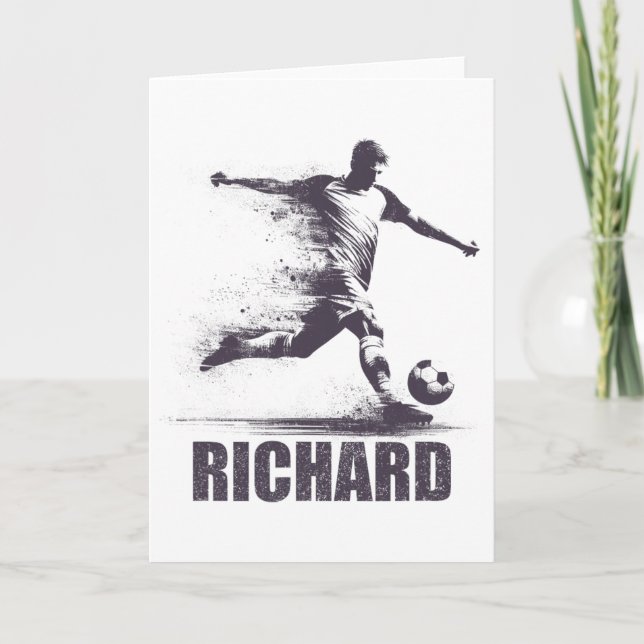 Richard Soccer Boys Personalized First Name Richar Card (Front)